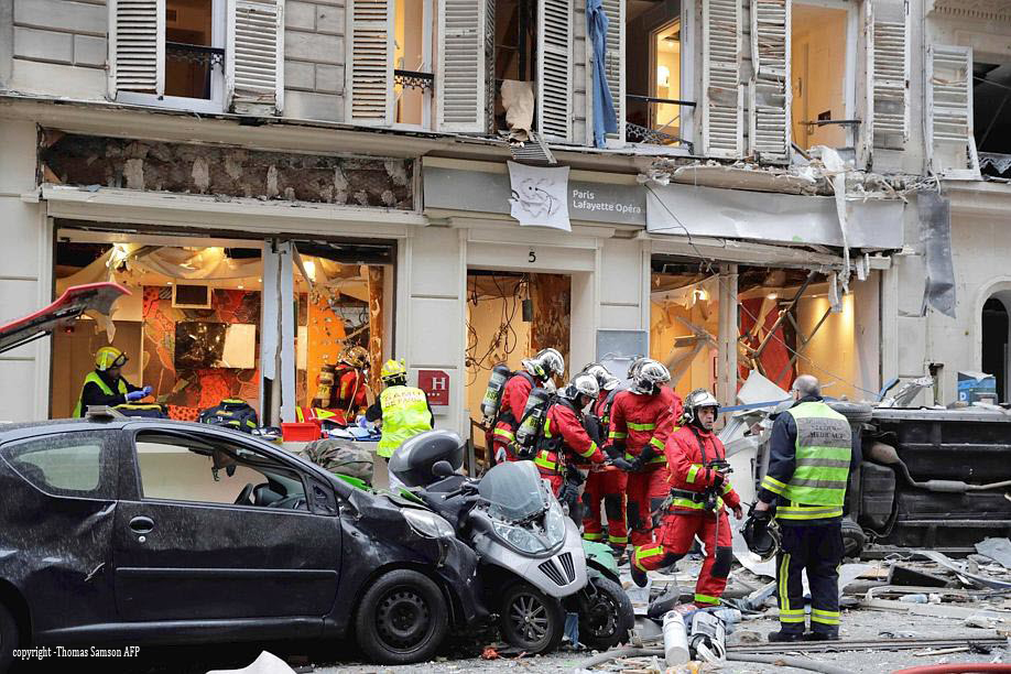 Explosion de gaz rue de trévise 12 janvier 2019